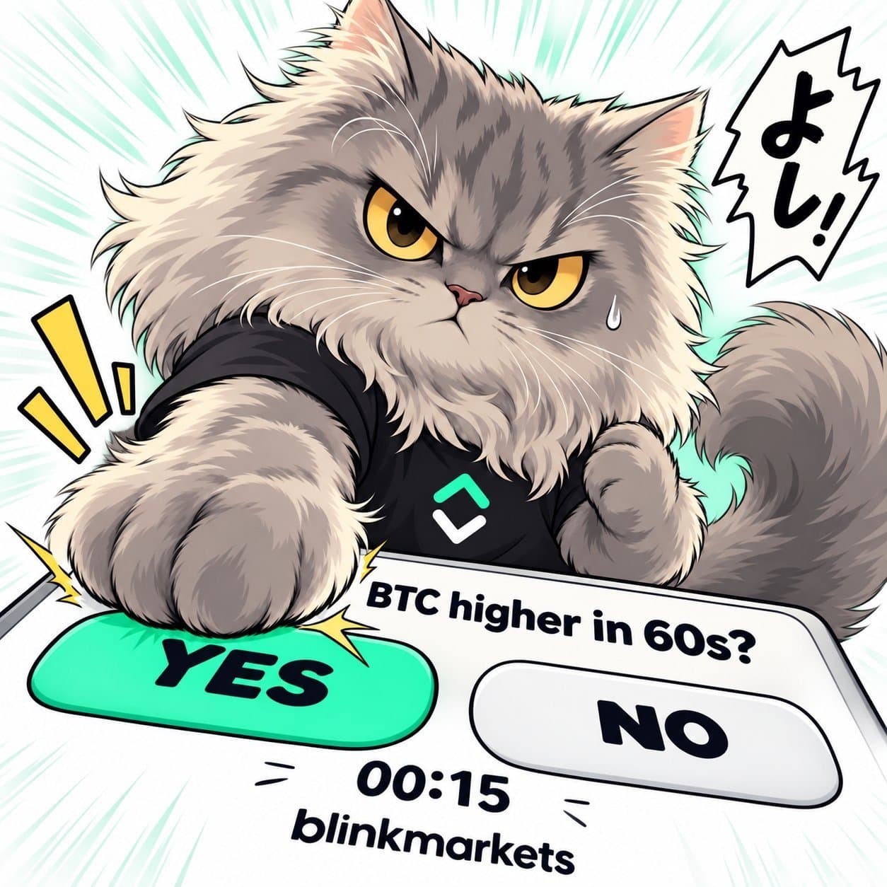 Ashtray the cat, sweating, slamming a mint button with fifteen seconds left on the round